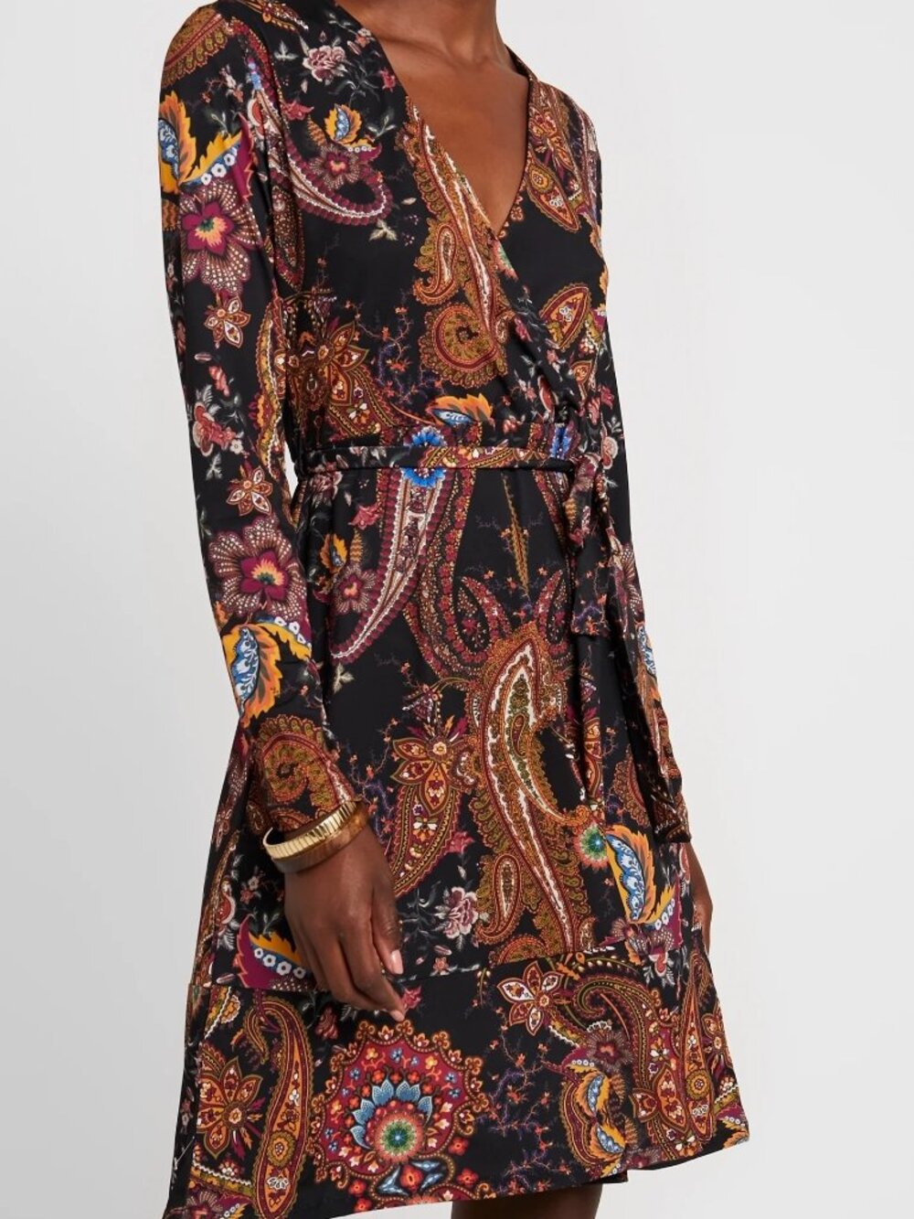 Desigual Paisley Print Dress with Belt